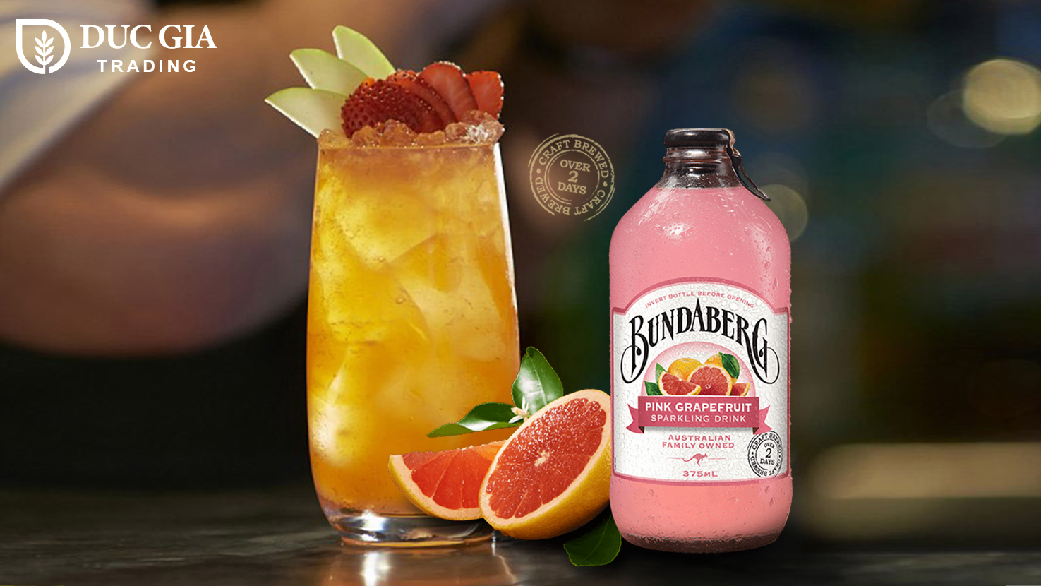 Công thức pha chế Giấc mơ mùa hè từ Bundaberg Pink Grapefruit